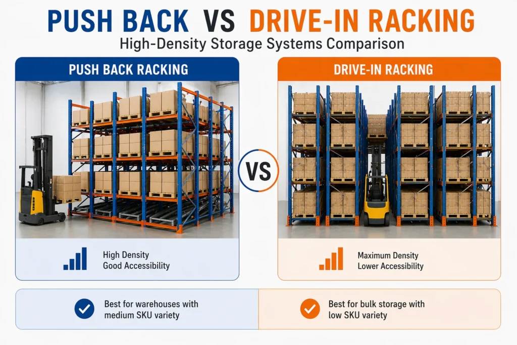 Push Back vs Drive-In Racking